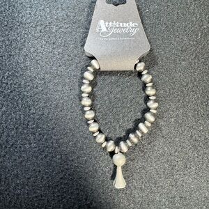 Attitude Jewelry Silver Beaded Bracelet